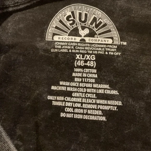 Johnny Cash Vintage Black Guitar Tee Unisex XL - Picture 7 of 7